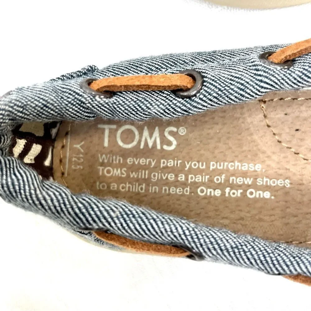 TOMS Denim Bimini Chambray Kids- Size 12.5